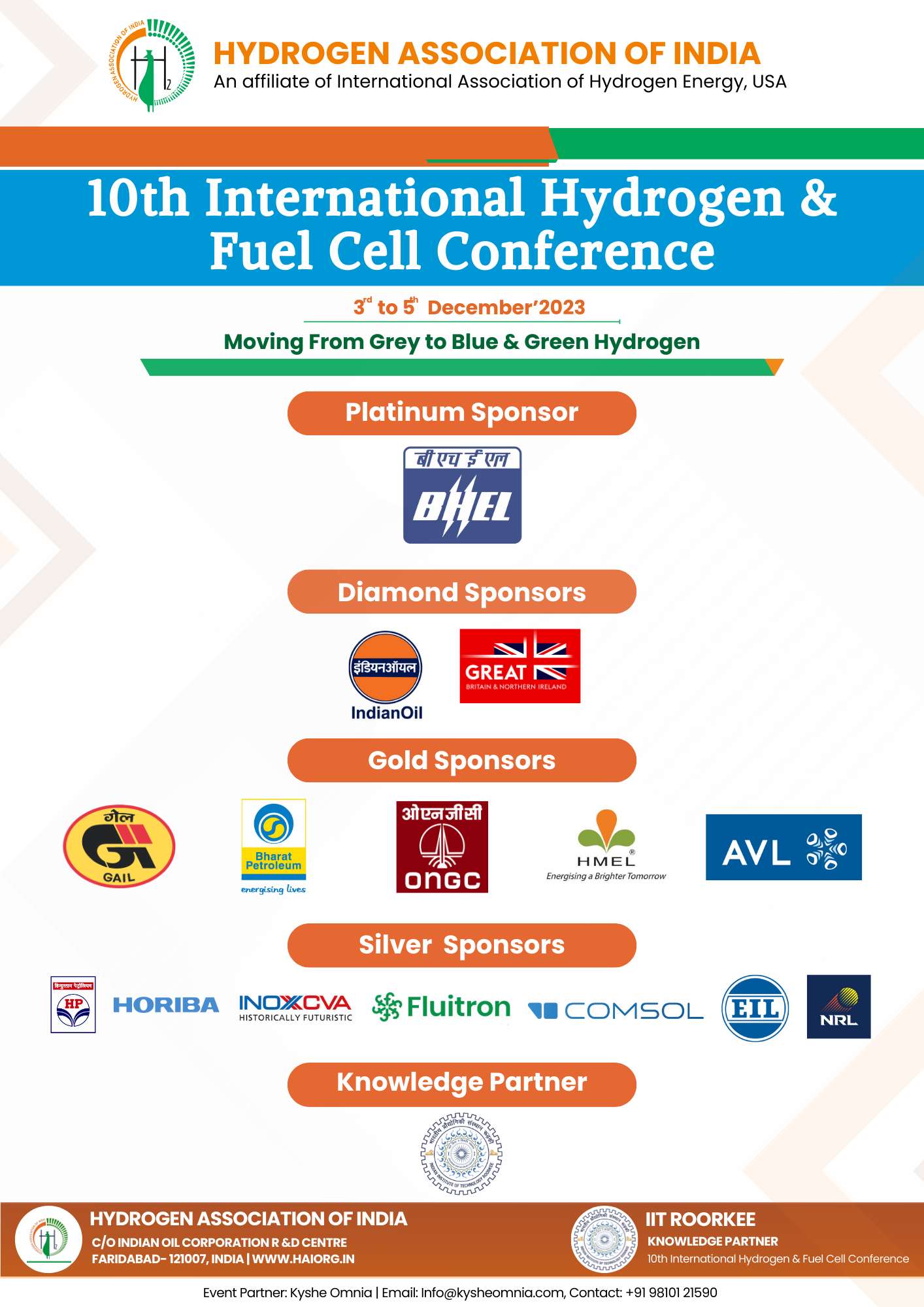 10th international hydrogen & fuel cell conference sponsors & partners